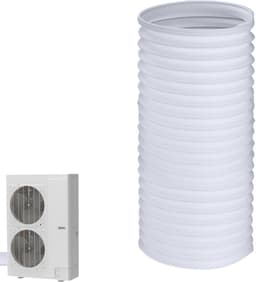 Afvoerslang Airco - Ventilatieslang Afvoerbuis - Lucht Afvoeren - Vormvast Hittebestendig - 150 cm x 15 cm - Wit — thumbnail 1