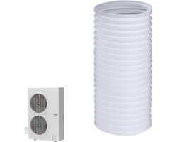 Afvoerslang Airco - Ventilatieslang Afvoerbuis - Lucht Afvoeren - Vormvast Hittebestendig - 150 cm x 15 cm - Wit