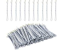 Grijze Bobby Pins - Haarspelden Golfjes - Haar Stylen - Met Anti-Slip Golfjes - 5.5 cm - Grijs