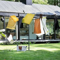 Droogmolen Buiten - Wasrek Tuin - Kleding Drogen - Grote Capaciteit 50m - Voorgemonteerd - Zwart — thumbnail 3