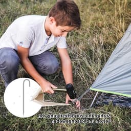 8 Stuks Grondankers 30 cm Lang met J-Haak voor Tent, Tuin, Trampoline en Campinggebruik — thumbnail 5