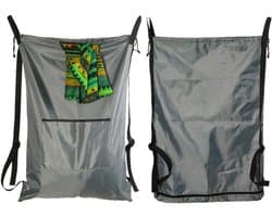 Waszakken, Tas voor vuile kleding om achter de deur te hangen, Schouder opbergtas wastas, Grijs