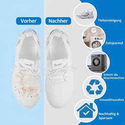 SnelShoppen - Schoenenwaszak voor wasmachine, 4-in-1 complete set, 2 stuks sneakers waszakken van chenille microvezel incl. borstel en schoenenstandaa — thumbnail 5