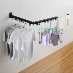 Opvouwbaar droogrek met 24 clips voor het drogen van sokken, ondergoed, babykleding, handdoeken, draaibaar droogrek voor sokken — thumbnail 4