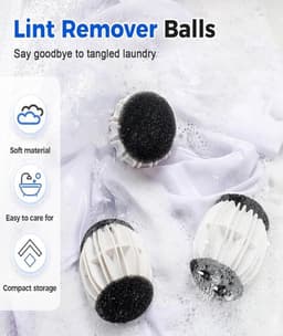 2 stuks - herbruikbare siliconen wasballen - wasmachineballen voor kleding - Voorkomen dat stoffen in de knoop raken en verbeteren de reiniging - voor wasmachine en droger - 7×6.1×4.4cm — thumbnail 4
