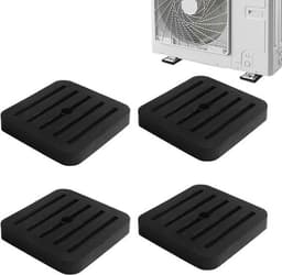 Trillingsisolator Rubber Matten - Schokabsorberende Pads - Apparaten Dempen - Eenvoudige Installatie - 4 stuks - Zwart — thumbnail 1