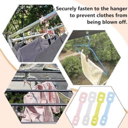 120 stuks winddichte hangerbevestigingen 57x12 mm kleurrijke siliconen hangergespen 4 kleuren winddichte kledinghangerstriphaak voor buiten waslijn reizen hangende kleding — thumbnail 4