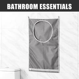 1 stuks hangende opbergtas met haak, wasmand met grote inhoud, opbergtas voor vuile kleding, geschikt voor thuisgebruik en op reis — thumbnail 2