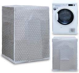 Afdekking voor wasmachine en wasdroger voor binnen, waterdichte afdekking met ritssluiting, stofbescherming, voor gebruik binnenshuis, 62 x 58 x 85 cm — thumbnail 1