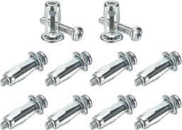 METERXITY 10-Pack M4 x 20 Holle Deur Anker Set, Zilver Toon | Petal Nuts Expansion Screw Jack Moer, voor holle wand, aluminium bekleding, stalen buizen, ijzeren platen, kunststof panelen — thumbnail 1