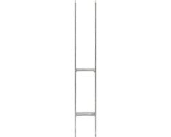 vidaXL - Grondankers - 2 - st - 8x6x60 - cm - gegalvaniseerd - staal - zilverkleurig — thumbnail 3