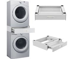 Stapelkit Buxton met lade universeel tussenstuk 15x60x54 cm wit [en.casa]