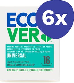 Ecover Waspoeder Universal (16 wasbeurten) (6x 1,2kg) — thumbnail 2