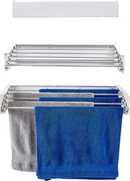 Foxydry Hide 71 cm Wit - Droogrek wandmontage - Intrekbare waslijn voor aan de muur - Kleur Wit - 71 x 35 x 13 cm — thumbnail 1