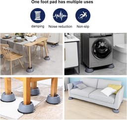 wasmachine dempers - 4 stuks - Wasmachine Verhoger - trillingsdempers - Binnendiameter 5cm*onderkant 8cm - Anti Slip Trilmats - Schokdemper - Wasmachine Trillingsdempers - rubberen pad - klein — thumbnail 5