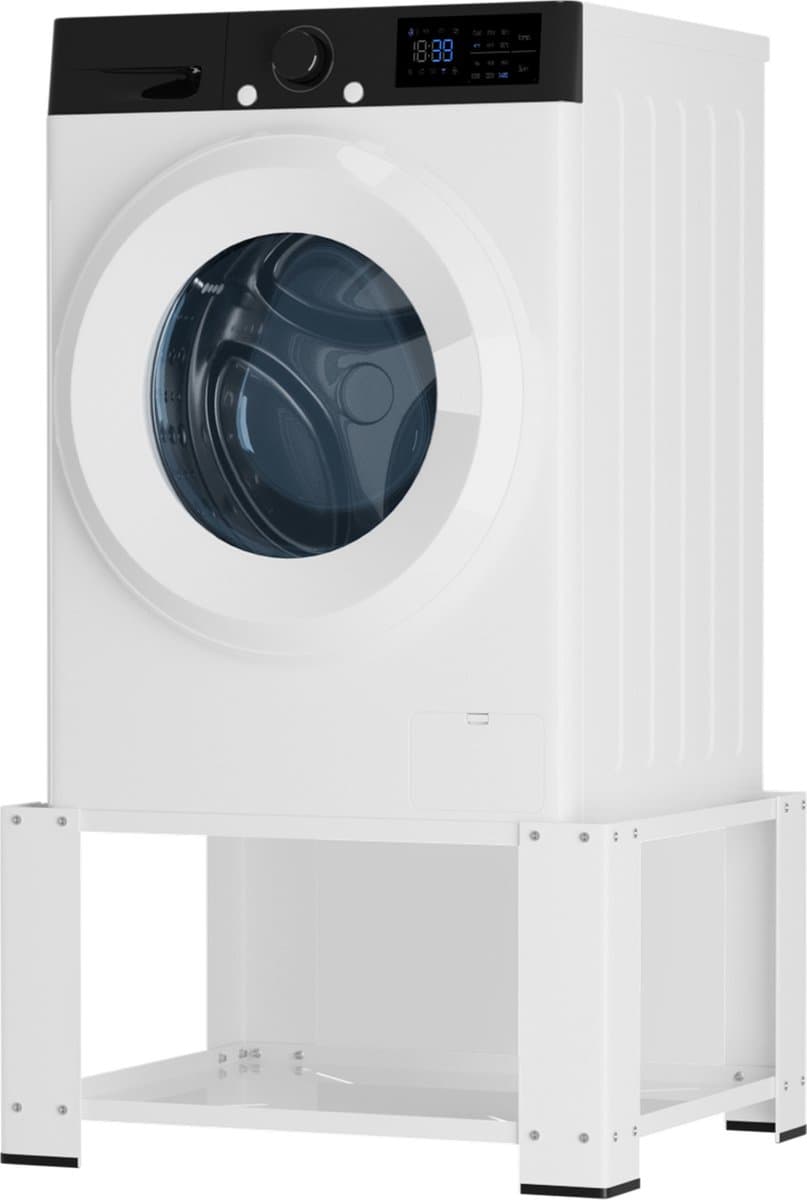 Wasmachine Verhoger - Wasmachine opbouwmeubel - Tot 150kg - Wasmachine Kast - Wasmachine Sokkel Universeel Wit — afbeelding 1