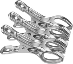 Roestvrijstalen handdoekklemmen - 20 stuks, 85 cm strandhanddoekclips, grote wasknijpers voor camping, windbestendig — thumbnail 5