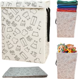 Trendx Store-Opbergmand kinderen - Speelgoedmand kinderen - wasmand opvouwbaar-Wasmand & Opbergmand Kinderkamer - Stijlvolle Kledingmand - 57L Wasmand — thumbnail 1
