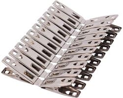 Wasknijpers 40 Stuks - RVS Wasknijpers - Knijpers - Wasrek Knijpers -5 cm-Zilver-Het drogen van sokken is niet geschikt voor kleding en zware spullen — afbeelding 1