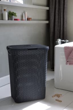 Curver Style Wasmand met deksel - 60L - Antraciet — thumbnail 5