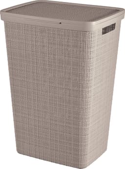 Curver Jute Wasmand met deksel - 58 liter - Taupe — thumbnail 1