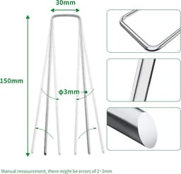 Grondankers voor Worteldoek - 100 Stuks 15 cm Stalen Anti-Roest Haringen voor Tuin en Omheining — thumbnail 3