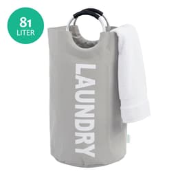 Wonair Wasmand – Waszak - Opvouwbaar – 81L – Lichtgrijs — thumbnail 1
