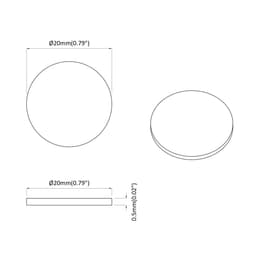 vidaXL - Zelfklevende - schroefcover - 12 - st - Grijs - Sonoma - Ø - 20 - x - 0,5 - mm — thumbnail 2