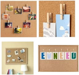 Houten Prikkers met Clips - Klemharingen Push Pins - Foto's Ophangen - Gatvrije Bevestiging - 50 stuks - Houtkleur — thumbnail 4