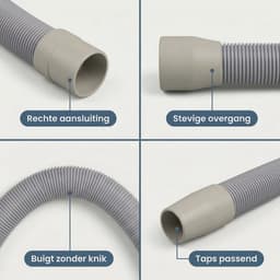 Cheqo® Afvoerslang - Flexibele Afvoerslang - Universele Afvoerslang - Afvoerslang Wasdroger - Afvoerslang Droger - Afvoerslang Condensdroger - Afvoerslang Waterafvoer - Waterafvoerslang - Afvoerslang Recht — thumbnail 5