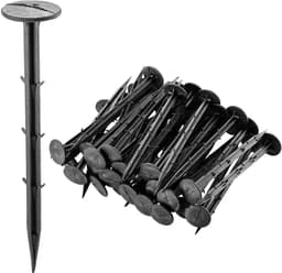 KADAX 200 stuks kunststof grondpennen – 16 cm lange grondankers met een kopdiameter van 32 mm – grondankers voor het bevestigen van tuinvlies en onkruidvlies in de tuin — thumbnail 5