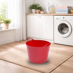 Whitefurze Flexibele emmer - 14 liter - Kunststof - Rood - 32 x 36 x 25 cm — thumbnail 2