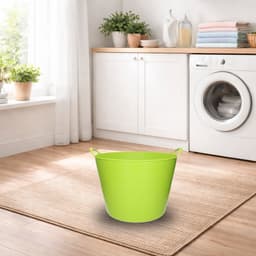 Flexibele kuip - 40 liter - felgroen - kunststof - D45 cm - emmer - wasmand — thumbnail 2