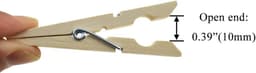 Houten wasknijpers 24 stuks, 7,3 cm, stevig en roestvrij, voor wasgoed en decoratie, niet uit elkaar vallend — thumbnail 2