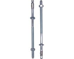 Wigankers M8 - Metalen pluggen - Beton bevestigen - Verzinkt staal - 180 mm lengte - Zilverkleurig