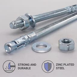 Wigankers - Metalen pluggen - Vastzetten Constructies - Verzinkt Staal - M12 x 160 mm — thumbnail 2