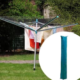 Droogmolen Beschermhoes - Droogrek Afdekking - Buiten Kleding Drogen - Winddicht Met Ritssluiting - 30 x 180 cm - Groen — thumbnail 1