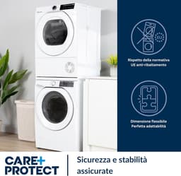 Universele Stapelset - Wasmachine Droger - Ruimte Besparen - Verstelbare Diepte - 33 tot 52 cm - Wit — thumbnail 5