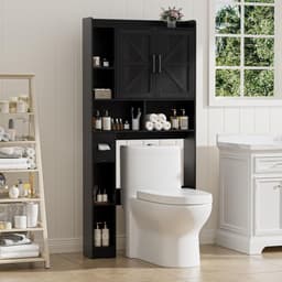 SNJY® Wasmachine Kast - Wasmachine Verhoger - Wasmachine Ombouw - 20D x 81,6B x 172,2H cm - Zwart — thumbnail 4