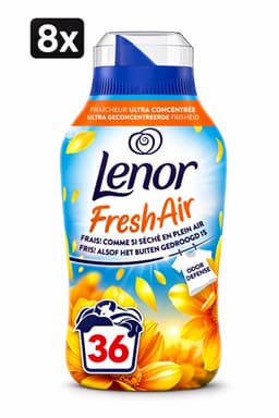 (8x) Lenor Wasverzachter Fresh Air Zonnestralen 36 Wasbeurten - 504 ml — thumbnail 1