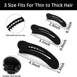 Grote Eendenbek Haarclips - 12 Stuks Krokodillenklemmen voor Dik en Dun Haar — thumbnail 4