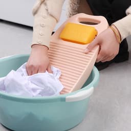 2 stuks Washer Board for Hand Washing, Plastic Washing Board with Soap Holder and Hanging Hole, Non-Slip Rectangular Laundry Board for Laundry Home School Dormitory Hand Wash，45*20*5cm — thumbnail 4