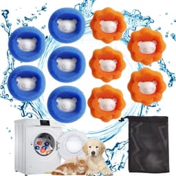 Haarverwijderaar voor Wasmachine - Pluisvanger voor Hondenharen en Kattenvacht - Set van 5 in Blauw — thumbnail 1