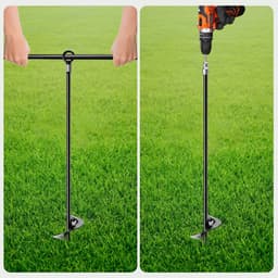 4 stuks 46 cm grondankers voor zware omstandigheden bij harde wind - grondpennen met schroefbevestiging voor stacaravans, schommels, tenten, carports en tuinhuisjes — thumbnail 3