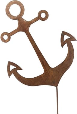Decoratieve Tuinanker van Metaal met Roest Patina - Groot (54x46 cm) - Tuindecoratie — thumbnail 2