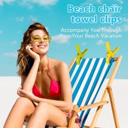Wasknijpers voor Strandhanddoeken en Zwembad Stoelen, Set van 12 Stuks Handdoekclips, Plastic Klemmen voor Wasserij, Voorkomt Wegwaaien van Handdoeken — thumbnail 4