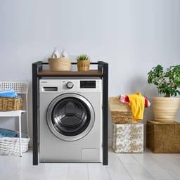 Wasmachine- en Drogerrek - 3-laags Opbergkast voor Wasruimte, Badkamer of Bijkeuken - In Hoogte Verstelbaar — thumbnail 3