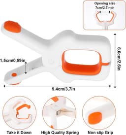 8 Stuks handdoekclips - Handdoekclips voor zwembad op cruiseschepen - Handdoekclips voor strandstoelen - Stevige plastic clips - Grote kledingclips - Sterke grip - Geschikt voor buiten en reisgebruik — thumbnail 3
