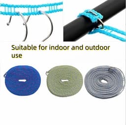3-Pack Intrekbare Waslijn 8 Meter - Winddicht en Antislip voor Binnen en Buiten — thumbnail 4