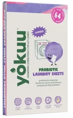 YOKUU Probiotische Wasstrips - 64 Wasbeurten - Lavendel Geur - Reis Wasmiddel - Ultra Geconcentreerd en Voorgedoseerd - Ecologisch Wasproduct — thumbnail 1
